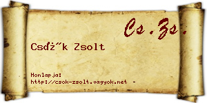 Csók Zsolt névjegykártya